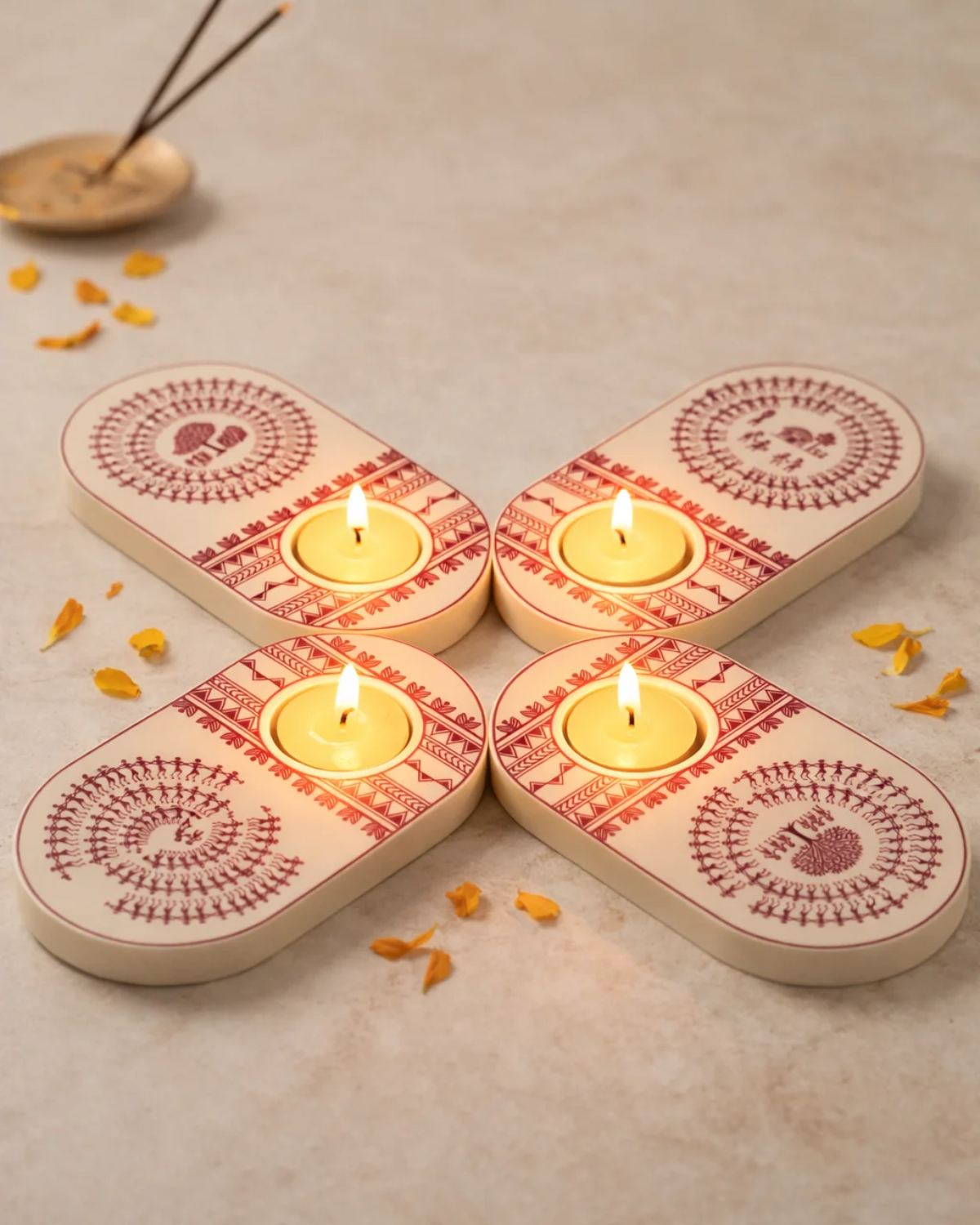 4 Pc T Lights Holder